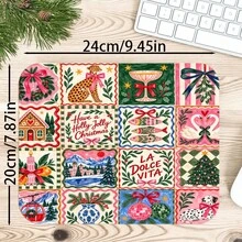 1pc Vintage Christmas Patchwork Desk Mat, Multi-Purpose Makeup Nail Art Table Pad, Large Non Slip Desktop Protector S/M/L/XL - View 21
