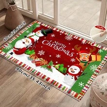 1pc Kitchen Floor Mat, Soft Faux Cashmere Material, Christmas Cartoon Pattern, Non-Slip Mat For Kitchen, Bathroom, Entrance, Bedroom, Multi-Scene Use, Room Decor, Holiday Gift - Multicolor - View 13
