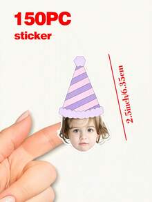 Custom Face Birthday Stickers, Personalized Photo Stickers With Custom Face For Gift Wrapping, Birthday Present Boxes, Gift Bags, Birthday Party Favors, Custom Name Gift Labels, Birthday Decorations - Multicolor 2 - View 21