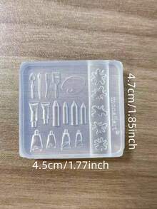 1 buah Cetakan Seni Kuku, Cetakan Silikon DIY Dekorasi 3D Lucu dan Berwarna-warni untuk Pensil Warna Mini Kreatif dan Krayon Cat - Clear - View 12