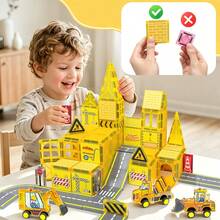 Magnetic Building Blocks, Sensory Magnetic Tiles, Creative Sensory Game, Intelligence Development Toy, Perfect Puzzle Gift For Children 3+ Years Old, Random Accessory Colors, STEM Learning - Multicolor - View 4
