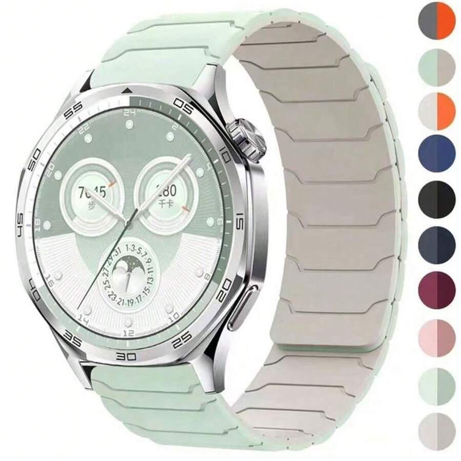 22mm Magnetic Silicone Watch Band, Compatible With Huawei Watch GT5 GT4 3 46mm And Balance - 22mm - View 1