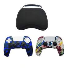 Compatible With PlayStation 5, 2pcs Controller Protective Covers + 1pc Storage Bag Set, Water Transfer Printing Design, Anti-Drop Anti-Slip Anti-Scratch Anti-Sweat Enhanced Gaming Grip, Large Bottom Opening Design For Direct Charging Dock Charging - 1 Set (2pcs Protective Case) + Storage Bag - View 2
