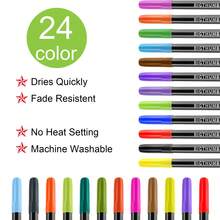 6-30 Colors Fabric Marker Set, Fine Tip Fabric Painting Markers Suitable For Clothes, Textiles, T-Shirts, Tote Bags, Hats, DIY Crafts, Apparel - Fabric Markers - View 12