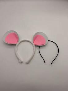 1pc/2pcs Mouse Ear Headband, Cute Plush Animal Ear Headband, Party Costume Prop, Theme Event Styling Accessory, Photo Atmosphere Headpiece, Party Outfit, Stage Performance, Holiday Styling Decoration, Creative Outfit Hair Accessory Mouse Ear - Upgraded Version - View 10