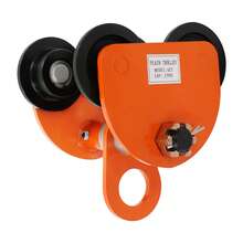 2Ton Manual Hoist Beam Trolley, Iron Spray Molding Hand-Pushed Trolley With Smooth Rolling Wheels For Warehouse Factory Lifting - Orange-2T - View 7