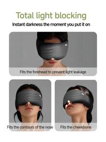 Beneunder Zero-Pressure 3D Blackout Eye Mask LC013 - Sand Wood Brown - View 7