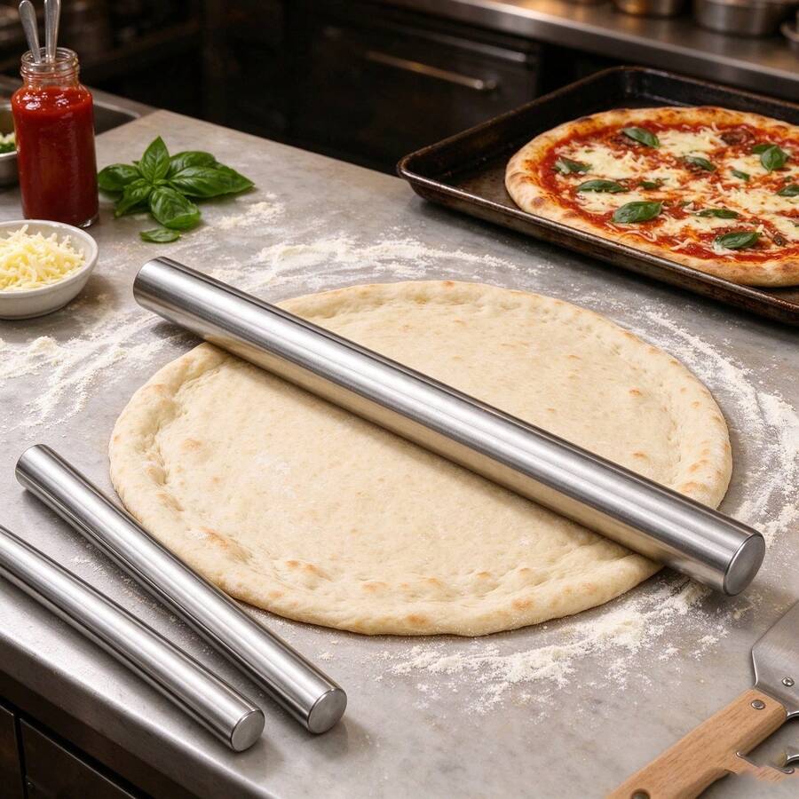 Stainless Steel Rolling Pin Set, Multi-Size Metal Rolling Pins ...
