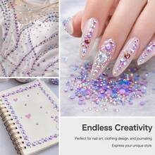 4MM5020PCS Jelly AB Colorful Circular Flat Bottom Resin Rhinestone Flat Bottom Crystal Diamond Nail Art Handmade DIY Fabric Decorative Diamond - 4mm-5020PCS - View 8