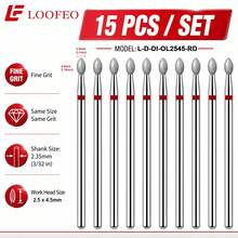 15Pcs Olive-Shaped Diamond Nail Drill Bits For Cuticle Cleaning, Dead Skin Removal & Manicure Prep - Multicolor - View 11