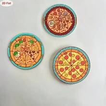2D Flat, 6-Piece Set Mandala Style Wooden Coasters With Vibrant Green Floral Design - Perfect For Decorating Patio, Kitchen And Living Room Home Decor | Ide, 2D Flat - View 4