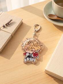 1/6pcs Alien Stage Cute Heart Acrylic Anime Keychain, Suitable As Bag Pendant, Fun Accessory Or Special Gift For Anime Fans - Multicolor - View 10