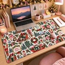 1pc Christmas Cute Cat Print Desk Mat, Multi-Purpose Makeup Nail Art Table Pad, Large Non Slip Desktop Protector S/M/L/XL - View 7