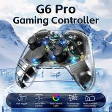 G6 Pro Wireless Bluetooth Controller Features Carbon-Film Joysticks And Hall-Effect Trigger Buttons, Dual Vibration Motors, A Six-Axis Gyroscope, A 400mAh Battery, Macro Programming, And Turbo Mode. It Is Compatible With Switch, Android, IOS, And PC. - View 1