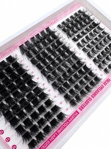 30 Row 3D Fluffy False Eyelash170 Pcs10-18mm Mixed Length Independent Eyelash Natural Soft Eyelash Extension Makeup Suitable For Any Style Reusable - D - View 6