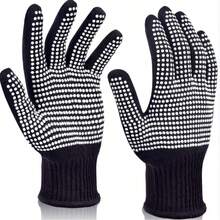Heat Resistant Aramid Gloves With Silicone Non-Slip Dots, Multi-Purpose Gloves For BBQ, Oven & Hair Styling - View 6