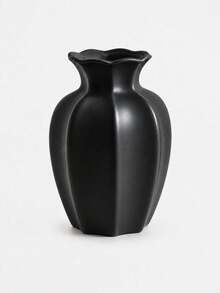 1pc Vintage European Style Wavy Curved Vase, Large Capacity Floral Container, Living Room Tabletop Decor Vase, Valentine's Day & Housewarming Decoration - Octagonal Vase - View 10