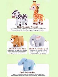 1 buah Boneka Plush Rumah Pohon Harta Karun Unisex dengan Lonceng, Kertas Berkerut, Bunyi Peluit, dan Cermin, Boneka Pengembangan Sensorik untuk Balita, Cocok Sebagai Hadiah Natal dan Halloween untuk Bayi Baru Lahir - MultiWarna - View 8