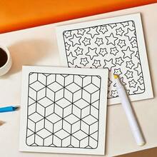 1pc Simple & Pattern Coloring Book, Featuring Cute & Cozy Daily Activities To Relax Mind And Body, Perfect Ideal Gift For Valentine's Day, Mother's Day, Thanksgiving, Birthday, New Year, Christmas, Halloween - Simple Pattern Coloring Book - View 4