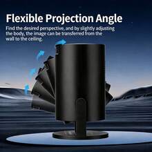 2026 Mini Smart Projector, 4K Decoding & Native 360P HD, WiFi Bluetooth 5.0, Auto Keystone Correction, Built-In Apps, Portable For IPhone/Android/TV Stick, Home Theater Outdoor Camping Gaming Projector (31 Languages Manual) - Black - View 4