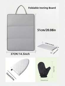 Miếng lót ủi gấp gọn & Bàn ủi cầm tay dày - Trang bị miếng lót chịu nhiệt và găng tay đen - Di động, phù hợp cho mặt bàn, mặt quầy và treo tường, có miếng lót lưu trữ gấp gọn, bàn ủi nhỏ gọn dùng cho du lịch, ký túc xá và không gian nhỏ - Nhiều màu - Xem 9