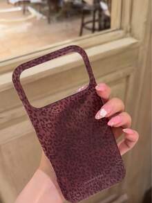 Korean Ins Style Matte Minimalist Leopard Print Phone Case Compatible With Apple 18 Pro Max, 17 Pro, 16, 15, Niche High-End Girly Full Coverage Anti-Drop Protective Soft Shell - Multicolor - View 5