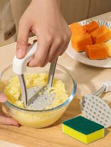 Potato Masher Hand Press Smasher For Vegetables And Fruits Cooking Blender Tool Back To School Dorm House Apartment Fall Kitchen Room Home Decor Halloween Christmas Wedding Birthday Baking Party Table Camping Coffee Bar Essentials Accessories - Multicolor - View 9