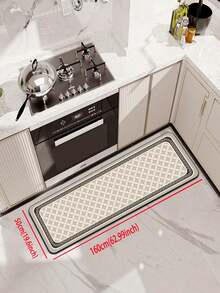 SANJIANGDI 1pc Geometric Copper Coin Ring Pattern Kitchen Mat, 3.5 Mm Soft Rubber That Absorbs Water And Is Easy To Clean. Suitable For Corridors, Bathrooms, Living Rooms, Outdoor Door Mats, And Toilets. Useable Throughout The Year And For Various Holiday. - Multicolor - View 14