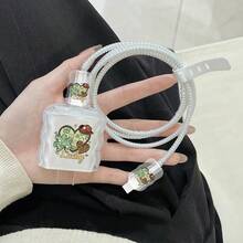 Lucky Heart Style Apple Charger And Cable Protector Set, Durable Apple 18-20W Charging Cable Protective Shell, Anti-Breakage Cable Organizer - Multicolor - View 3