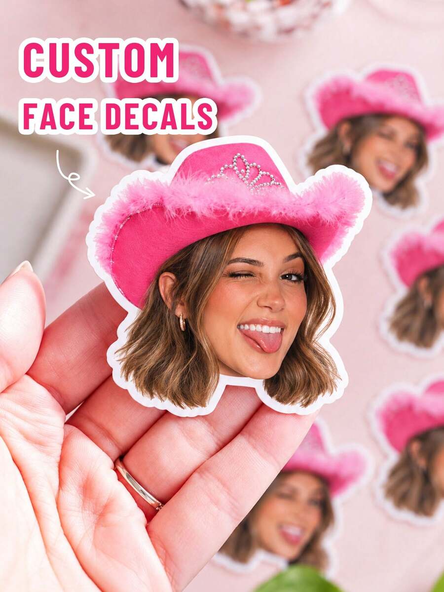 1/10/28/50pcs Customized Face Stickers, Personalized Custom Photo ...