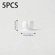 5pcs No-Drill Adhesive Wall-Mounted Toothbrush Holder, Space-Saving Bathroom Toothbrush Storage Rack, Strong Adhesive For Tiles, Mirrors And Glass, Portable Accessory For Home, Apartment And Travel, Home Decor, Bedroom Decor, Toilet Accessory, Household Storage Rack, Room Decoration, Gift For Boyfriend, Home Essential, Christmas Gift - Multicolor - View 7
