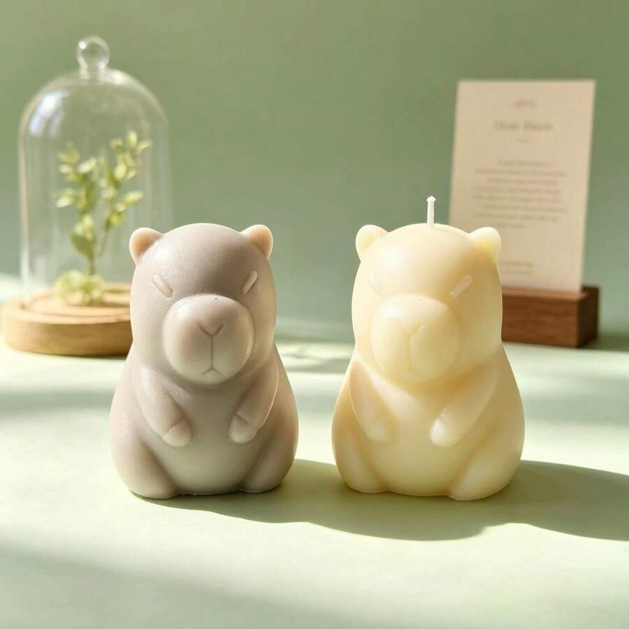 Q-Version Capybara Silicone Mold DIY Handmade Candle Aromatherapy Plaster Soap Silicone Mold - White - View 1