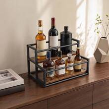 2 Tier Bottle Organizer Shelf For Countertop Display - View 2