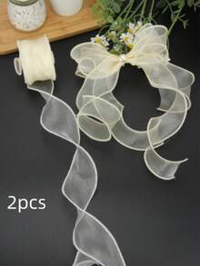 2/1 buah Pita Strip 90cm - Cocok untuk Kemasan Bunga, Pembuatan Pita, dan Pembungkus Kado, serta Dekorasi untuk Pernikahan, Hari Raya, dan Pesta. - Beraneka warna - View 4