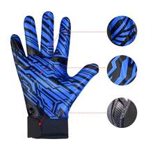 1 Pair Unisex American Football Gloves, Silicone Non-Slip Grip, Breathable Comfortable Sports Gloves With Decorative Stitching, Suitable For Football, Baseball, Basketball, Soccer Training - Black and Blue - View 7