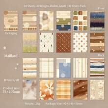 Double-Sided Material Paper, Soft Mist Color Card Series, Salt-Style Fresh Decorative Scrapbook Material Paper, Suitable For Notebooks, Diaries, Scrapbooks, Back To School Season, School Opening Season - A - View 10