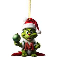 The Grinch 1pc Acrylic Letter Ornament, Christmas Decoration, Christmas Tree Hanging Decor, Holiday Hanging Ornament - Multicolor - View 20