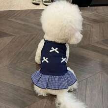 1pc Breathable Dog Tank Dress, Anti-Shedding Tank Top For Small Dogs And Cats, Dropshipping - Blue - View 3