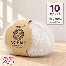 10-Pack Alpaca Blend Yarn, 25g Per Ball Total 250g, Multi-Color Fluffy Soft Knitted Yarn For DIY Knitting Sweaters, Cardigans, Vests, Scarves, Hats And Shawls - 10-pack Alpaca Wool - View 50