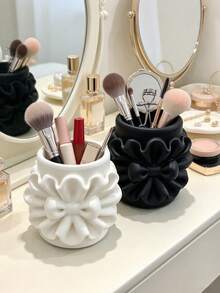 Tempat Kuas Makeup Bentuk Pita Cetak 3D, Desain Renda Berkerut, Tersedia Berbagai Warna, Ruang Penyimpanan Luas, Dapat Menampung Lipstik dan Kuas Makeup, Menciptakan Meja Rias yang Manis dan Elegan - MultiWarna - View 7
