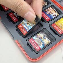 24格遊戲卡收納盒，相容 Switch 2、Switch OLED、Switch Lite，便攜式遊戲卡匣盒，可存放 24 張遊戲卡與 SD 記憶卡，輕量旅行保護盒 - 查看 11
