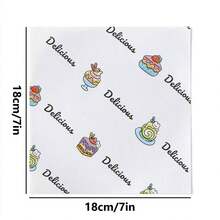 200/100/1pc Minimalist Cartoon Pattern Baking Paper, Sandwich Wrapping Paper For Cakes, Gift Wrapping, Valentine's Day Cookies, Christmas, Holidays, Parties, Etc. Materials Include Handmade Paper, Baking Paper, Oil-Proof Food Paper, Wax Paper, Baking Tools, Kitchen Supplies - Multicolor - View 12