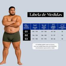 Kit com 4 Cuecas Boxer Plus Size Microfibra Masculino Extra Grande Adulto - Multicolorido - Visão 5