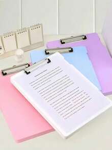 A4 Folder Storage Box, Large Capacity Paper Organizer, Music Stand, Writing Pad, Clipboard With Clip, Loose-Leaf Folder, Home Decor, School And Office Stationery, Back To School Essentials, Travel Must-Haves, Desktop Accessories - Multicolor - View 7