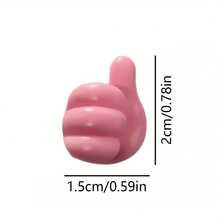Thumb-Shaped Organizer (Random Color), Lightweight Desktop Cable Management Clip, No-Drill Adhesive Hook, Suitable For Desktop Storage, Home Organization, Perfect For Kitchen Appliances And Bedroom Accessories - Multicolor - View 5