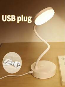 1pc 360° Adjustable Gooseneck USB Reading Light, Bedroom LED Lamp, Eye-Protection Desk Lamp, Bedroom LED Light, Book Light, Bedside Reading Light, USB Powered Lighting Fixture - White - View 13