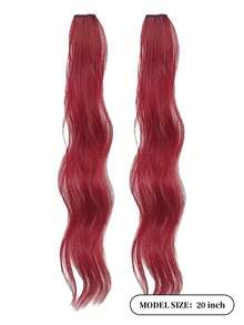 20 Inch BB Clip-In Hair Extensions 2pcs/Pack, Wavy Curly Hair Extensions, Quick Length And Volume Boost For Women, Easy Clip-In Styling - Multicolor - View 6