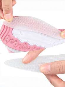 4pcs/Set Water Ripple Pattern Silent Anti-Friction Self-Adhesive Cuttable Marathon Sports Shoes Boots Accessories - Clear - View 6