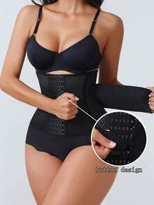 Women's Slimming Waist Trainer, Abdominal Shaper, Sports Waist Support - Black - View 6