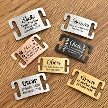 TONGFANTECH Custom Pet Engraved Personalized Pet Tag ID Engraved Name Collar Tag Bone Shape Stainless Steel Engraved Dog Tag Cat Tag Pendant - Multicolor - View 6